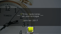 Offres Spéciales Janvier 2017