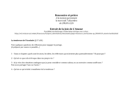 Rencontre et pri&egrave;re Extrait de la Joie de L`Amour