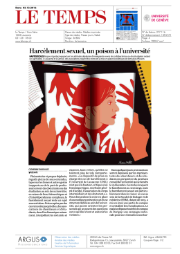 Harc&egrave;lement sexuel, un poison &agrave; l`universit&eacute;