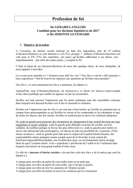 profession de foi - PS Paris 16