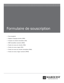 Formulaire de souscription
