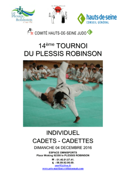 tournoi du Plessis Robinson cadet tes 2016