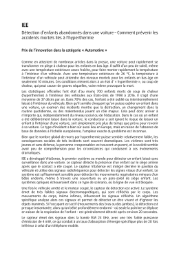 D&eacute;tection d`enfants abandonn&eacute;s dans une voiture &ndash; Comment