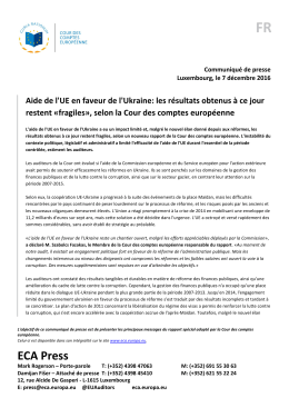 Communiqué de presse