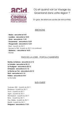 Voyage au groenland Dates et lieux
