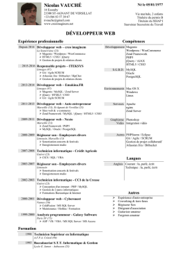 Télécharger mon CV - nicolasvauche.net