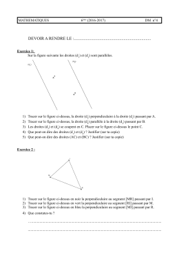 DEVOIR A RENDRE LE :.......................................................