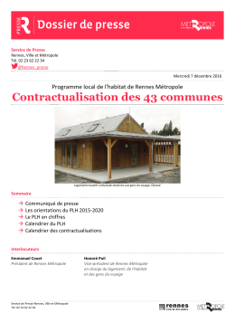 Contractualisation des 43 communes