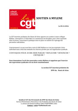 soutien a mylene - CGT insertion probation