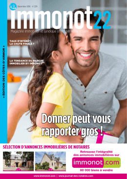 N&deg; 229 , D&eacute;cembre 2016, Notaires 22