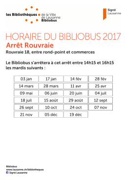 horaire du bibliobus 2017