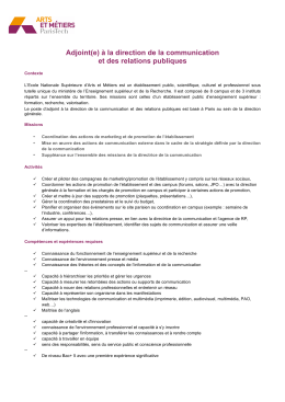 T&eacute;l&eacute;charger la fiche de poste