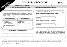 Fiche enfant - Ville de Riom