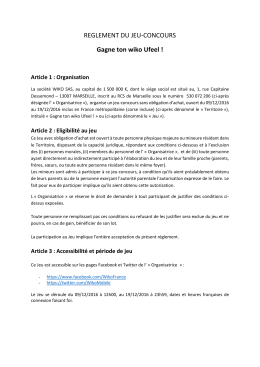 REGLEMENT DU JEU-CONCOURS Gagne ton wiko