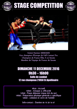 stage competition - Savate Originz 21