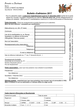 Le bulletin d`inscription 2017 est en ligne ICI