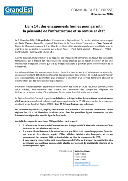 COMMUNIQUÉ DE PRESSE Ligne 14 : des