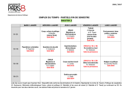 emploi du temps - partiels fin de semestre master 2