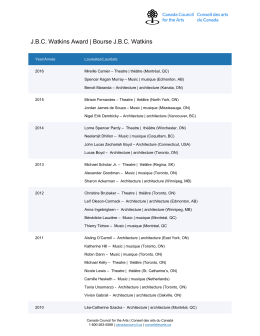 JBC Watkins Award | Bourse JBC Watkins