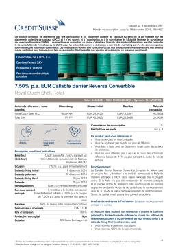 7,50% p.a. EUR Callable Barrier Reverse Convertible Royal Dutch