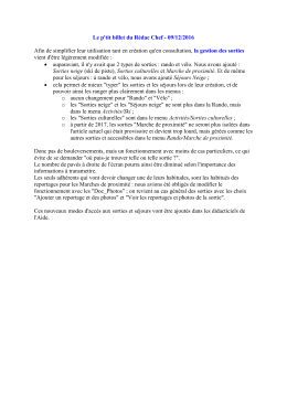 Le p`tit billet du Rédac Chef - 09/12/2016 Afin de simplifier leur