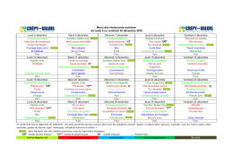 Menus du mois de décembre 2016