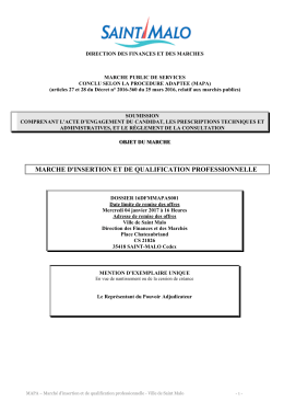 Règlement de consultation - La salle des marchés MEGALIS