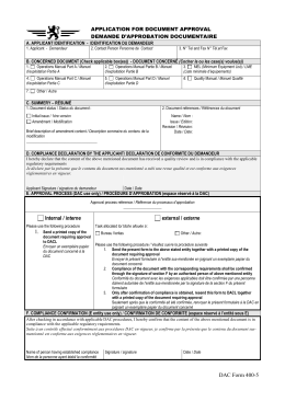 Demande d`approbation documentaire op&eacute;rations