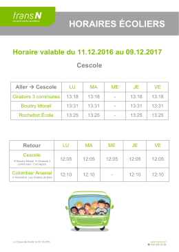 horaires écoliers