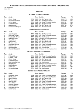 1&deg; Journee Circuit Juniors Seniors (Franconville-La