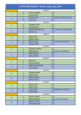 tirage des rencontres