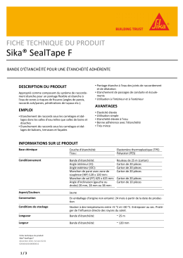 Sika&reg; SealTape F - Sika Schweiz AG