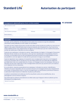 Autorisation du participant