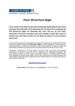 Paris` #CivicTech Night