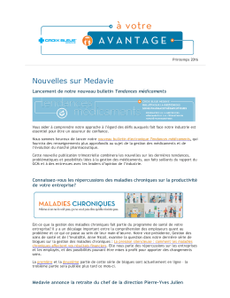 Bulletin à votre avantage printemps 2016