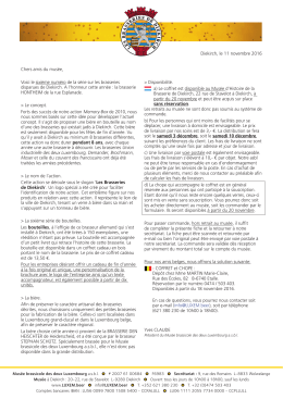 Formulaire de commande - Mus&eacute;e brassicole des deux Luxembourg