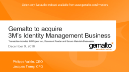 Gemalto to acquire SafeNet
