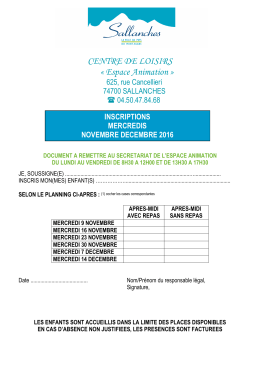 novembre et décembre 2016