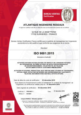Certification ISO 9001