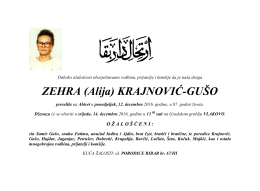 ZEHRA (Alija) KRAJNOVIĆ-GU&Scaron;O