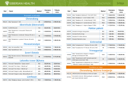 Cenovnik - the world of Siberian Health!