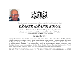 DŽAFER (DŽAFO) KOVAČ