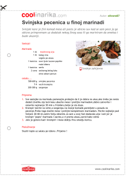 Svinjska pecenica u finoj marinadi