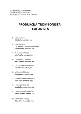 Produkcija trombonista i tubista