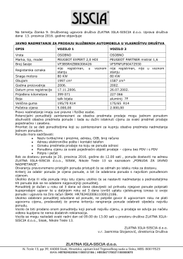 Prodaja službenih automobila