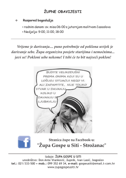 Župni listić - Župa Gospe u Siti