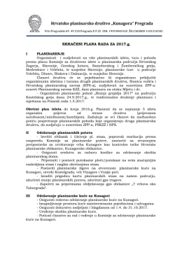 PLAN RADA - HPD Kunagora