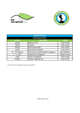Gorska sekcija - plan izleta za