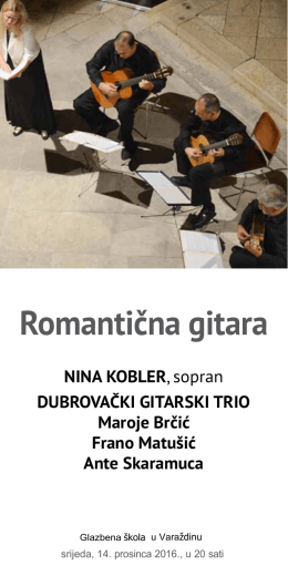 Dubrovački gitarski trio - Glazbena škola u Varaždinu