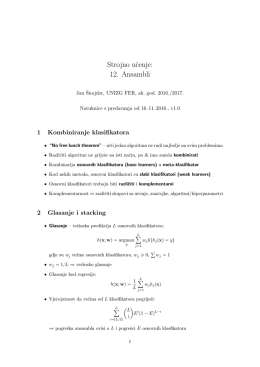 Strojno ucenje: 12. Ansambli